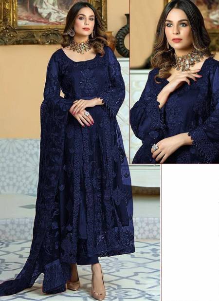 Blue Colour KF 122 New Latest Designer Silk Exclusive Salwar Suit Collection 122 B